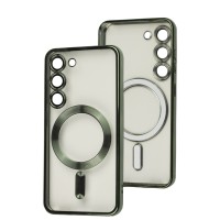 Чохол для Samsung Galaxy S23 (S911) WAVE Metal Color MagSafe green