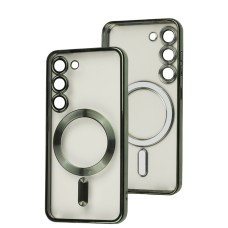 Чохол для Samsung Galaxy S23 (S911) WAVE Metal Color MagSafe green