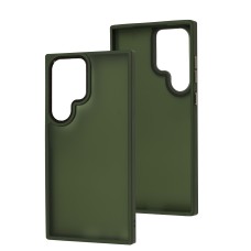 Чохол для Samsung Galaxy S23 Ultra (S918) Metal Bezel темно-зелений