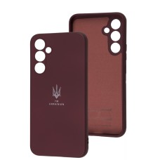 Чохол для Samsung Galaxy A54 (A546) Silicone Full Тризуб бордовий