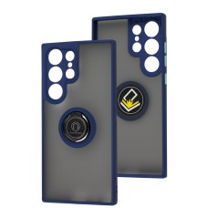 Чохол Samsung Galaxy S23 Ultra LikGus Edging Ring синій