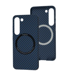 Чохол Samsung Galaxy S23 Wave Carbon MagSafe blue