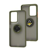 Чохол для Xiaomi 11T / 11T Pro LikGus Edging Ring хакі