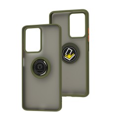 Чохол для Xiaomi 11T / 11T Pro LikGus Edging Ring хакі