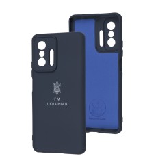 Чохол для Xiaomi 11T / 11T Pro Full Premium Тризуб синій / midnight blue