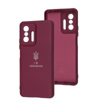 Чохол для Xiaomi 11T / 11T Pro Full Premium Тризуб бордовий / marsala
