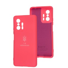 Чохол Xiaomi 11T / 11T Pro Silicone Full Тризуб розовий / barbie pink