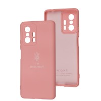 Чохол для Xiaomi 11T / 11T Pro Silicone Full Тризуб розовий / light pink