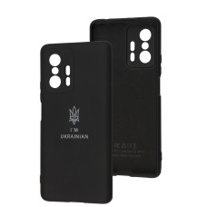 Чохол для Xiaomi 11T / 11T Pro Silicone Full Тризуб чорний