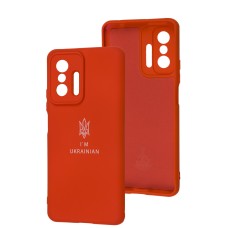 Чохол для Xiaomi 11T / 11T Pro Full Premium Тризуб червоний