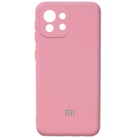 Чохол Xiaomi Mi 11 Lite Silicone Full camera рожевий / pink