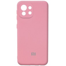 Чохол Xiaomi Mi 11 Lite Silicone Full camera рожевий / pink
