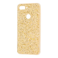 Чохол для Xiaomi Mi 8 Lite Shining sparkles з блискітками золотистий
