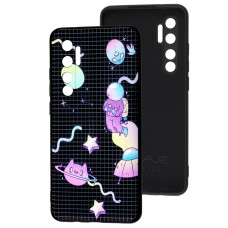 Чохол для Xiaomi Mi Note 10 Lite Wave Fancy purple space / black