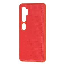 Чохол Xiaomi Mi Note 10 / Mi CC9 Pro Fiber Logo червоний
