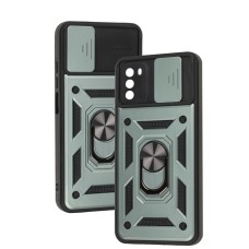 Чохол для Xiaomi Poco M3 Serge Ring Armor ударостійкий зелений