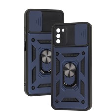 Чохол для Xiaomi Poco M3 Serge Ring Armor ударостійкий синій