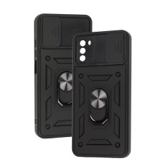 Чохол для Xiaomi Poco M3 Serge Ring Armor ударостійкий чорний