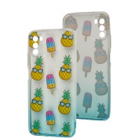 Чохол для Xiaomi Poco M3 Wave Sweet white / turquoise / pineapple