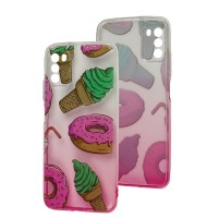 Чохол для Xiaomi Poco M3 Wave Sweet white / pink / donut