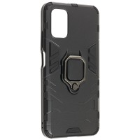 Чохол для Xiaomi Poco M3 / Redmi 9T Transformer Ring ударостійкий з кільцем чорний
