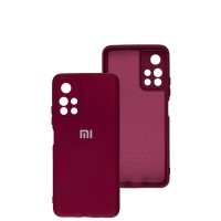 Чохол Xiaomi Poco M4 Pro 5G / Note 11S 5G Silicone Full camera бордовий / mars