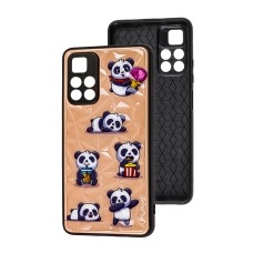 Чохол для Xiaomi Poco M4 Pro 5G / Note 11S 5G Wave Majesty baby panda / light pink