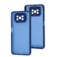 Чохол для Xiaomi Poco X3 Luxury Metal Lens синій