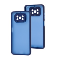 Чохол для Xiaomi Poco X3 Luxury Metal Lens синій