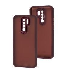 Чохол для Xiaomi Poco X3 Luxury Metal Lens марсала