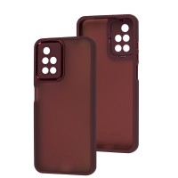 Чохол для Xiaomi Poco X3 Luxury Metal Lens марсала