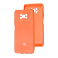 Чохол для Xiaomi Poco X3/X3 Pro Lime silicon з мікрофіброю оранжевий (orange)