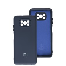 Чохол Xiaomi Poco X3 Silicone Full camera синій / midnight blue