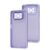 Чохол для Xiaomi Poco X3 Luxury Metal Lens бузковий