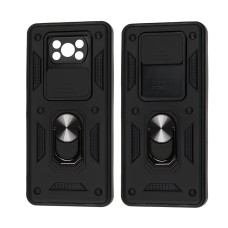 Чохол для Xiaomi Poco X3 Serge Ring Armor ударостійкий чорний