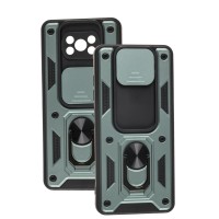 Чохол для Xiaomi Poco X3 Serge Ring Armor ударостійкий зелений