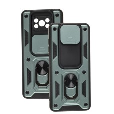 Чохол для Xiaomi Poco X3 Serge Ring Armor ударостійкий зелений