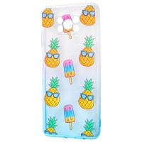 Чохол для Xiaomi Poco X3 Wave Sweet white / turquoise / pineapple