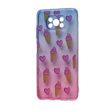 Чохол для Xiaomi Poco X3 Wave Sweet blue / pink / ice-cream