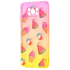 Чохол для Xiaomi Poco X3 Wave Sweet red/ yellow / watermelon