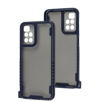 Чохол для Xiaomi Redmi 10 Carbon strap blue