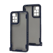 Чохол для Xiaomi Redmi 10 Carbon strap blue