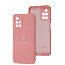Чохол для Xiaomi Redmi 10 Silicone Full Тризуб розовий / light pink