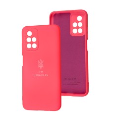 Чохол для Xiaomi Redmi 10 Silicone Full Тризуб розовий / barbie pink