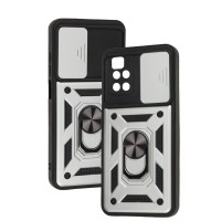 Чохол для Xiaomi Redmi 10 Serge Ring Armor ударостійкий сріблястий