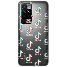 Чохол для Xiaomi Redmi 10 TikTok логотип багато