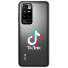 Чохол для Xiaomi Redmi 10 TikTok лого веселка