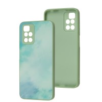 Чохол для Xiaomi Redmi 10 Marble Clouds turquoise
