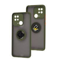 Чохол для Xiaomi Redmi 10C LikGus Edging Ring хакі