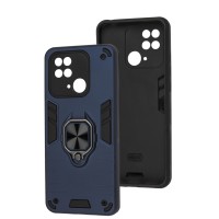 Чохол для Xiaomi Redmi 10C Military Armor Ring blue